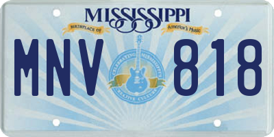 MS license plate MNV818