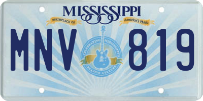 MS license plate MNV819