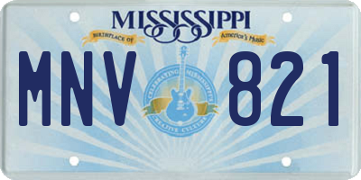 MS license plate MNV821