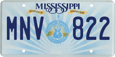 MS license plate MNV822