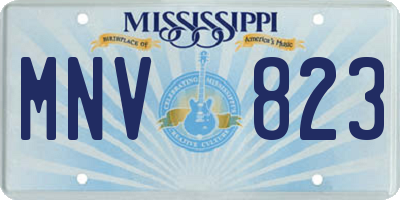 MS license plate MNV823