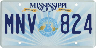 MS license plate MNV824