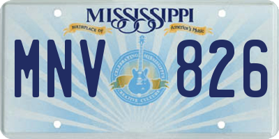 MS license plate MNV826