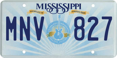 MS license plate MNV827