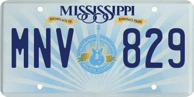 MS license plate MNV829