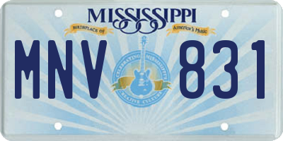 MS license plate MNV831
