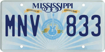 MS license plate MNV833