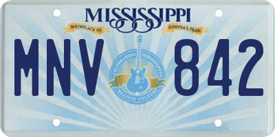 MS license plate MNV842