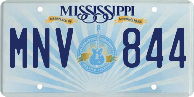 MS license plate MNV844