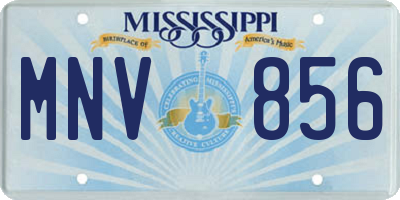 MS license plate MNV856