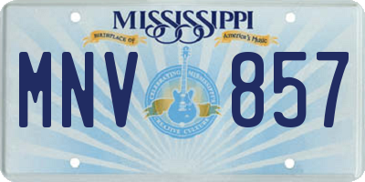 MS license plate MNV857