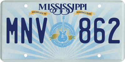 MS license plate MNV862
