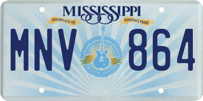 MS license plate MNV864
