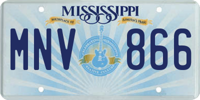 MS license plate MNV866