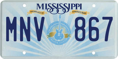 MS license plate MNV867