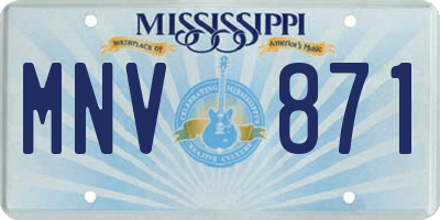MS license plate MNV871