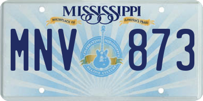 MS license plate MNV873