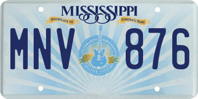 MS license plate MNV876