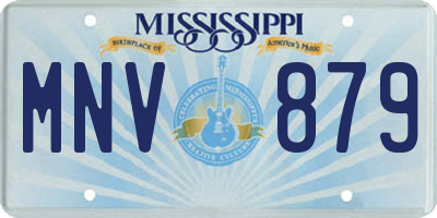 MS license plate MNV879
