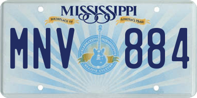 MS license plate MNV884
