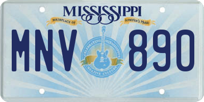 MS license plate MNV890