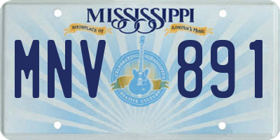 MS license plate MNV891