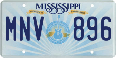 MS license plate MNV896