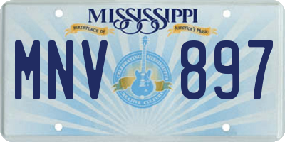 MS license plate MNV897