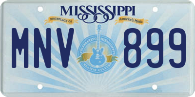MS license plate MNV899