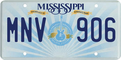 MS license plate MNV906