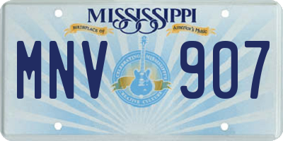 MS license plate MNV907