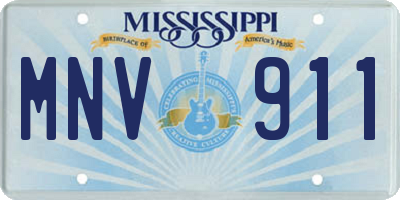 MS license plate MNV911