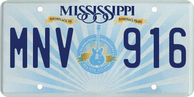 MS license plate MNV916