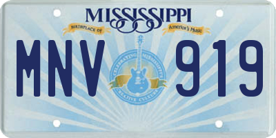 MS license plate MNV919