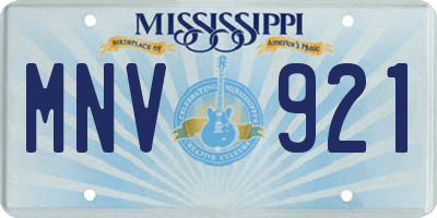 MS license plate MNV921
