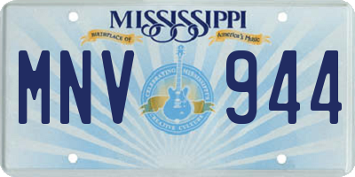 MS license plate MNV944