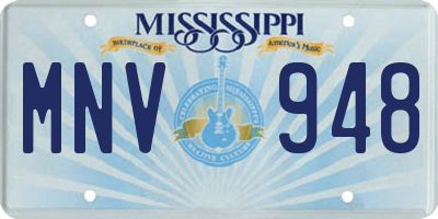 MS license plate MNV948