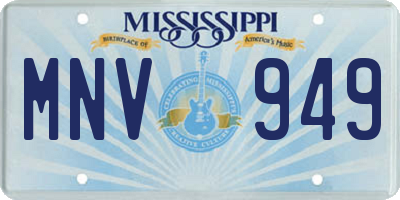 MS license plate MNV949