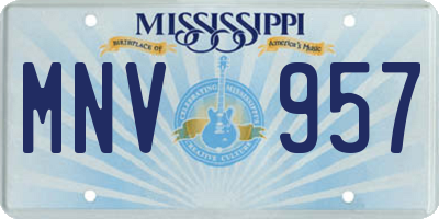 MS license plate MNV957