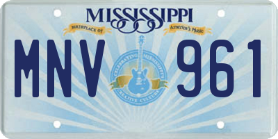 MS license plate MNV961