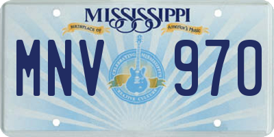 MS license plate MNV970