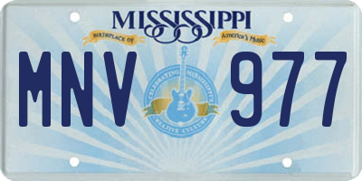 MS license plate MNV977