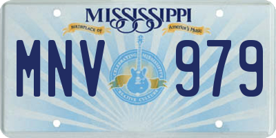 MS license plate MNV979
