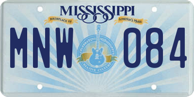 MS license plate MNW084