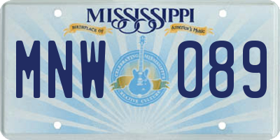 MS license plate MNW089