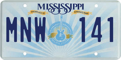 MS license plate MNW141