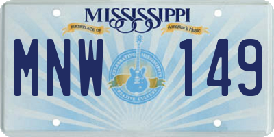 MS license plate MNW149