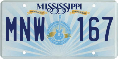 MS license plate MNW167