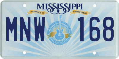 MS license plate MNW168