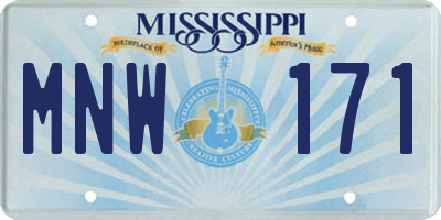MS license plate MNW171